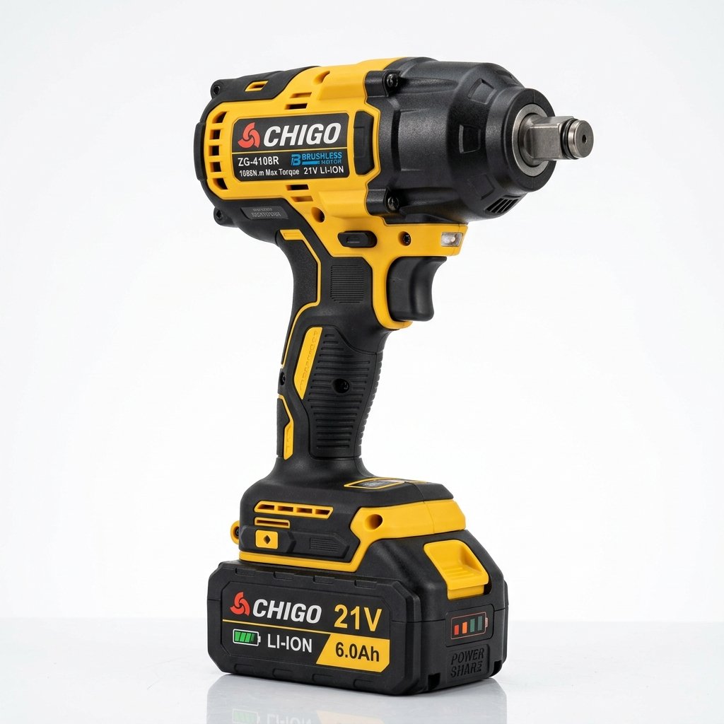 Máy Siết Bu Lông Pin 21V Không Chổi Than CHIGO ZG-4108R (Lực Siết 1088N.m)