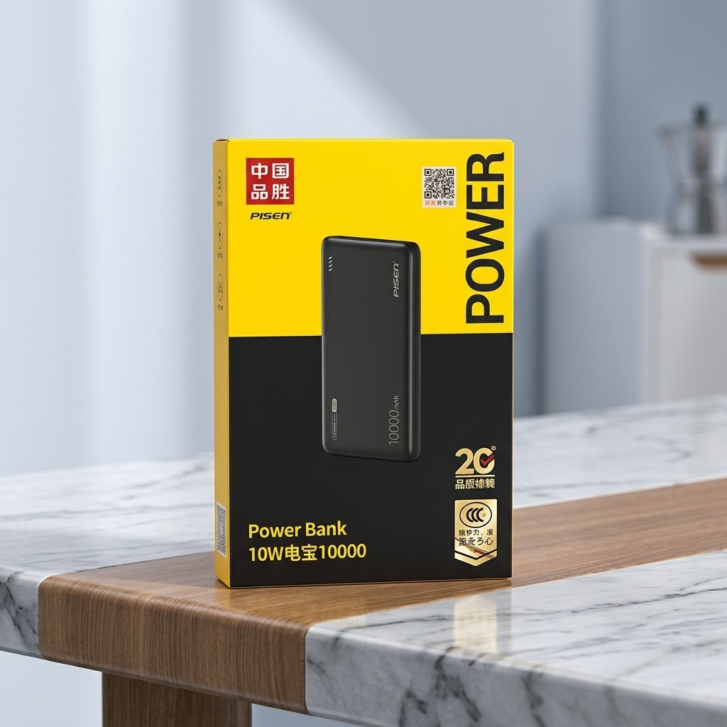Pin Sạc Dự Phòng PISEN 10000mAh 10W Chính Hãng (Màu Đen - Nhỏ Gọn Siêu Bền)