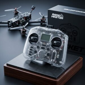 Tay Điều Khiển Flycam FPV Drone RadioMaster Pocket (Phiên Bản Vỏ Trong Suốt Transparent - Gimbal Hall Effect - Giá Tốt 50%)
