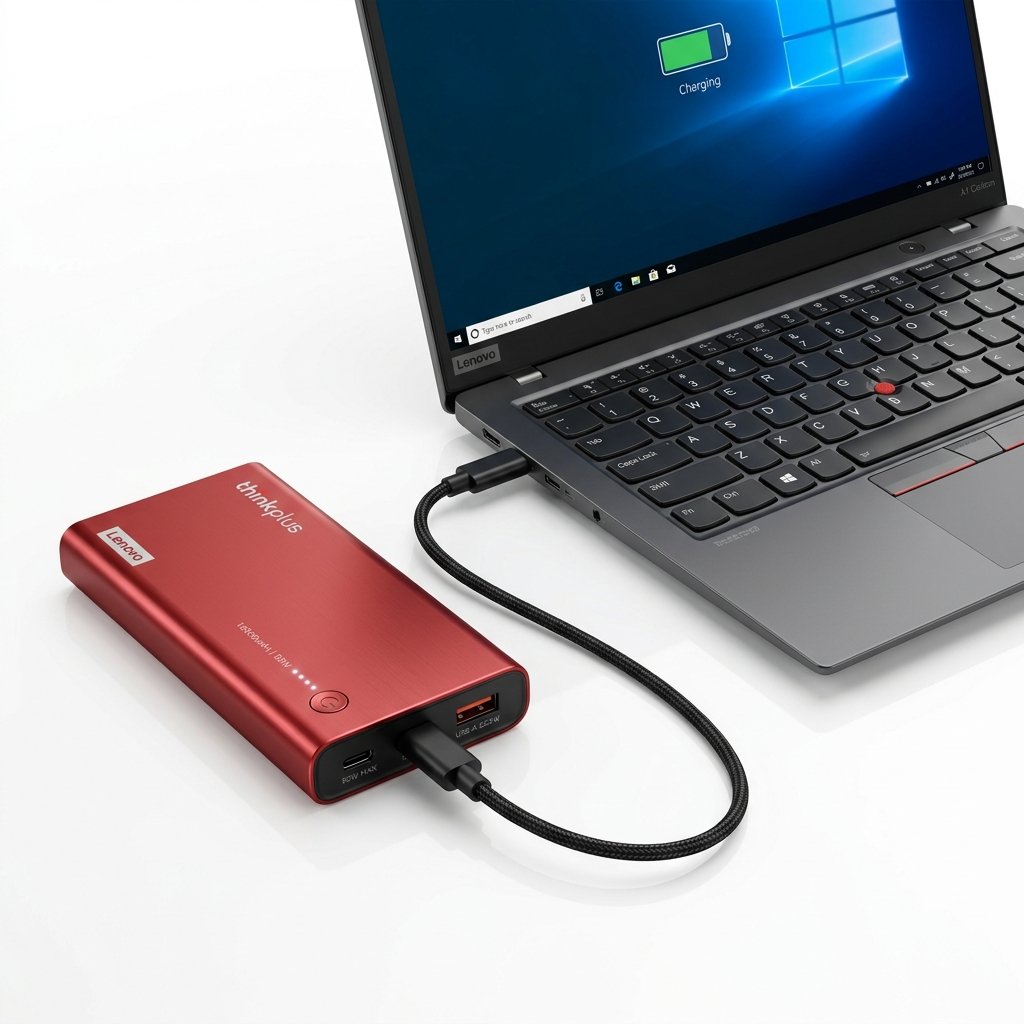 Pin Sạc Dự Phòng Laptop & Smartphone Lenovo Thinkplus 14000mAh 50W Fast Charge (Màu Đỏ)